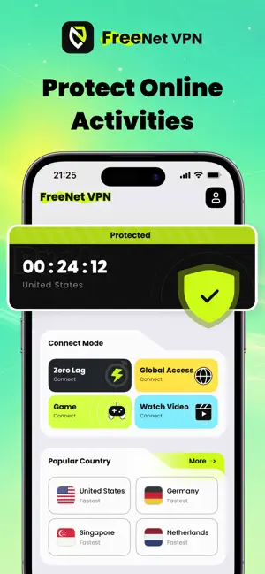 FreeNet VPN: Fast and Safe VPN screenshot 1