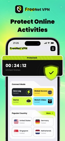 FreeNet VPN: Fast and Safe VPN Screenshot 1 of 6