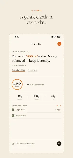 Ryke: AI Coach by Text screenshot 1
