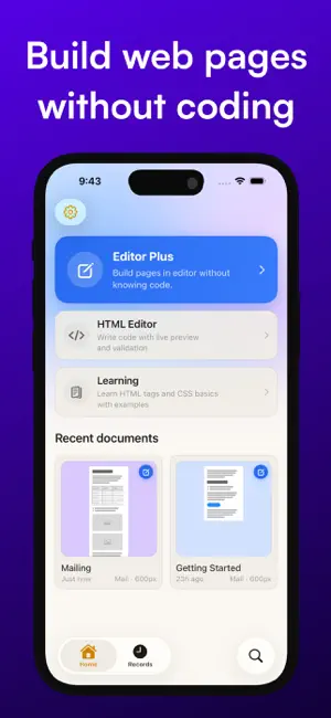 WYSIWYG Editor Plus iPhone screenshot 1