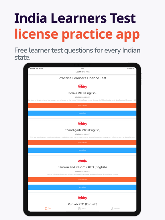 Screenshot #4 pour Learners Test