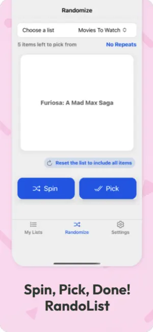 RandoList screenshot 2