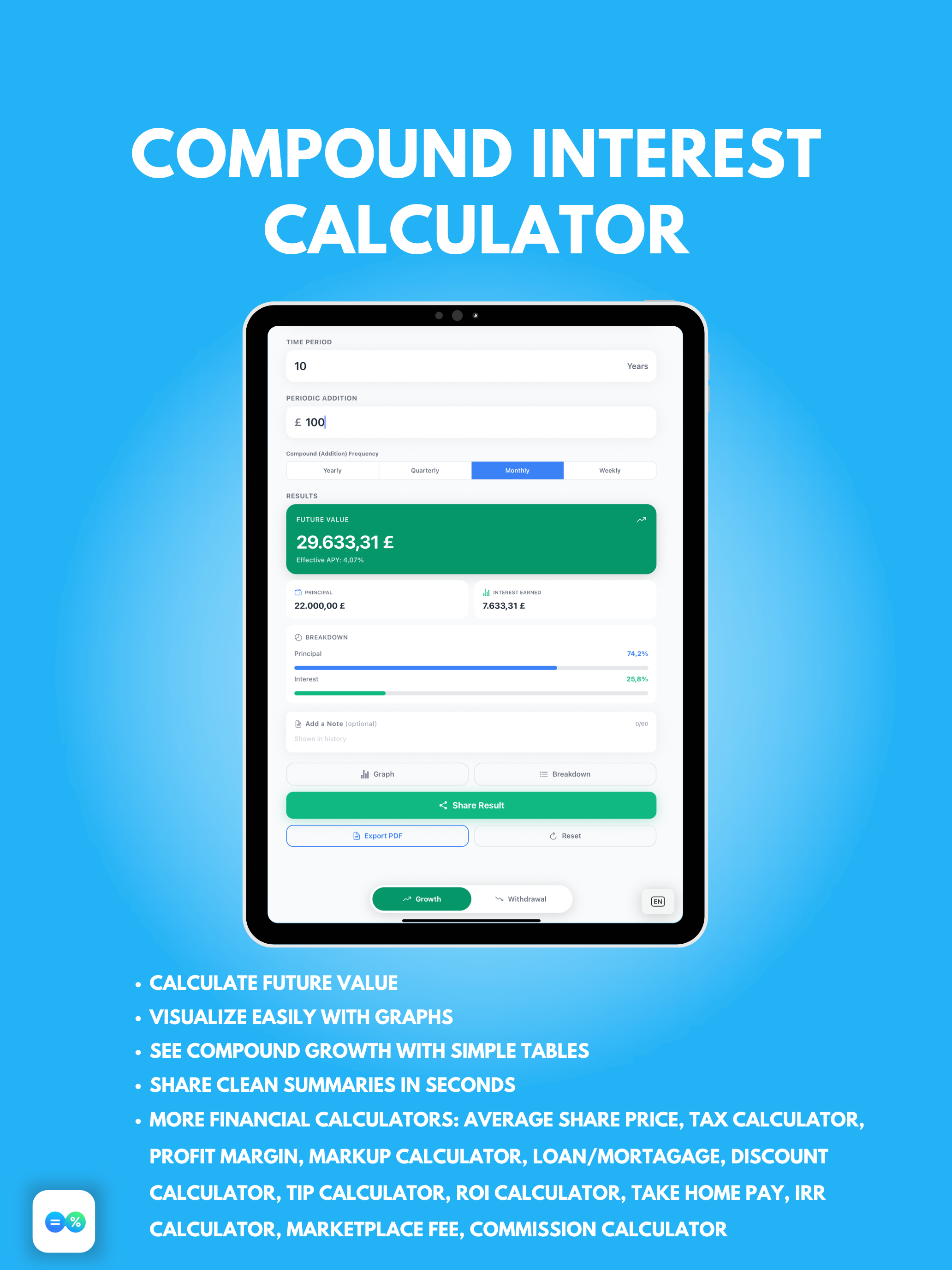 Compound Interest Calculator # screenshot 10