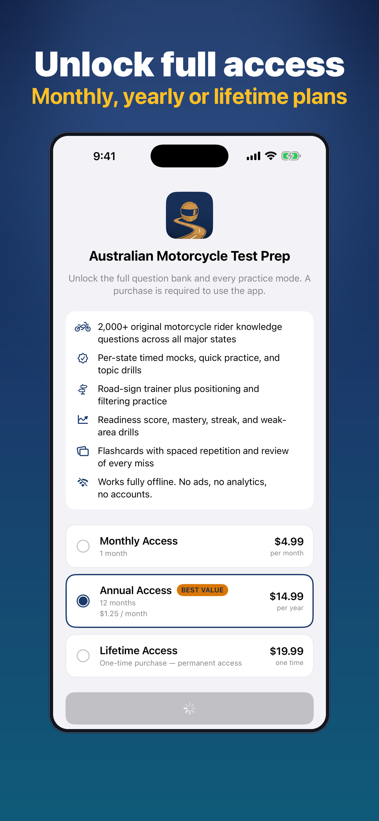 AU Motorcycle Rider Test Prep screenshot 4