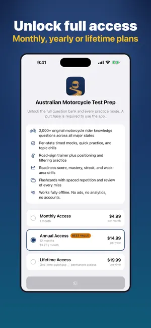 AU Motorcycle Rider Test Prep screenshot 4