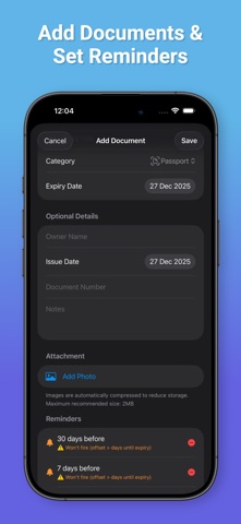 Document Expiry Reminder Screenshot 2 of 4
