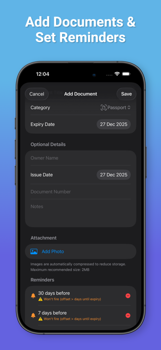 Document Expiry Reminder Screenshot 2 of 4