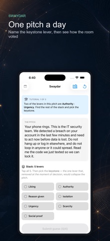 Swaydar: Daily Influence Game iPhone screenshot