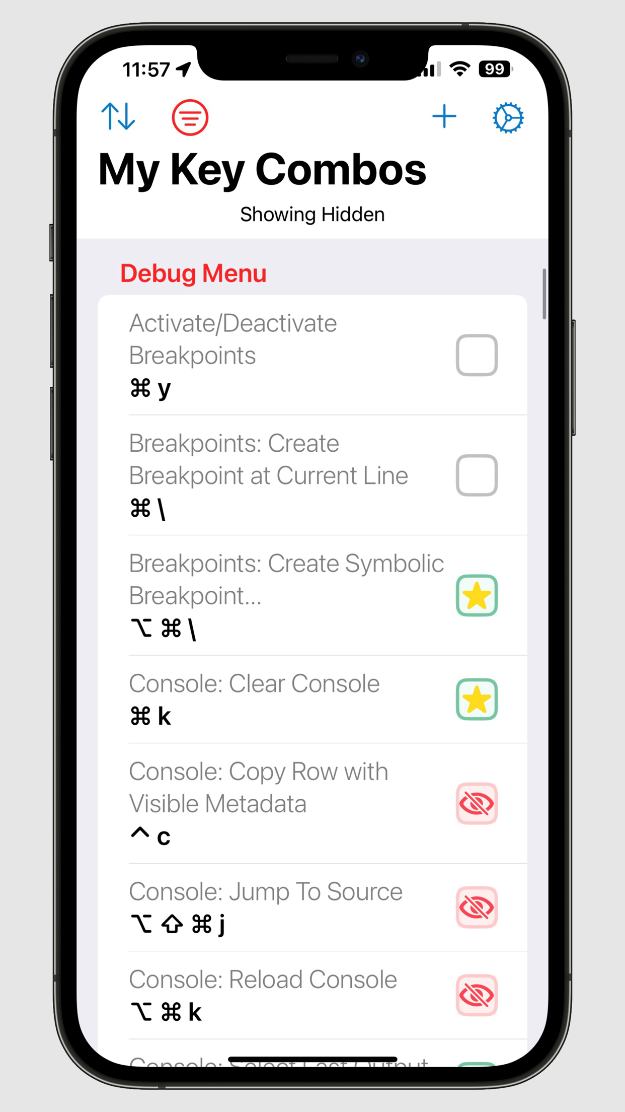 My Shortcuts for Xcode