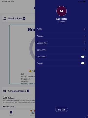 ACEMAPP Go iPad screenshot
