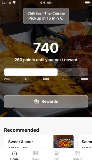 Chili Basil Thai Cuisine iPhone screenshot 1 - Food & Drink app