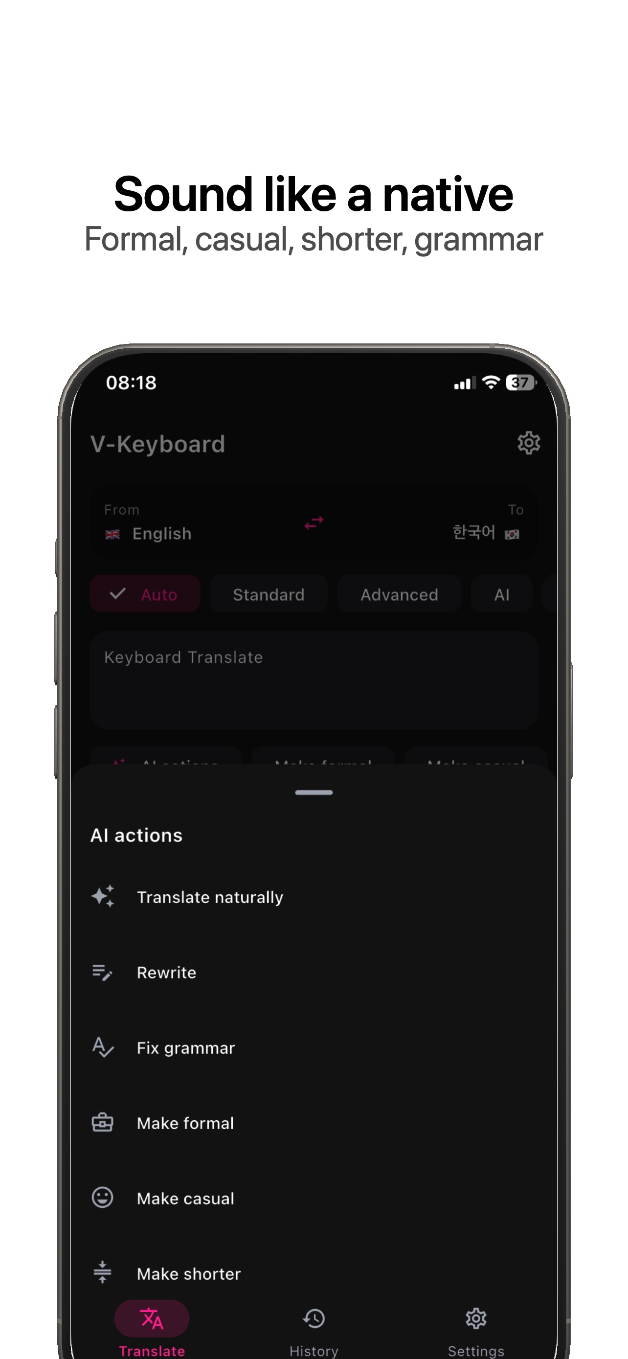 Screenshot 2 of Translator Keyboard: Translate