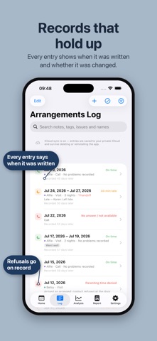 Arrangements Log: Custody Screenshot 4 of 9