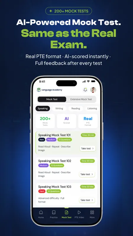 PTE Practice & AI Mock Tests screenshot 3 of 7