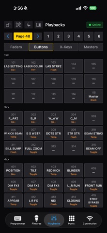 MA3 Remote iPhone screenshot