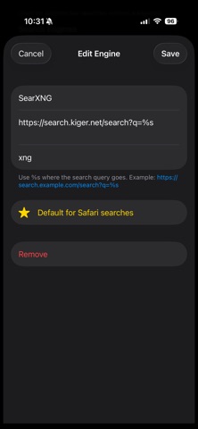 Search+ for Safari iPhone screenshot