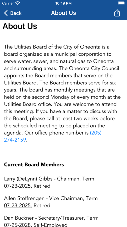 #2. Oneonta Utilities (iOS) Bởi: Utilities Board of the City of Oneonta Alabama