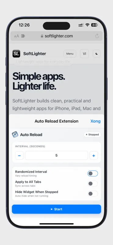 Auto Reload Page screenshot 1 of 3