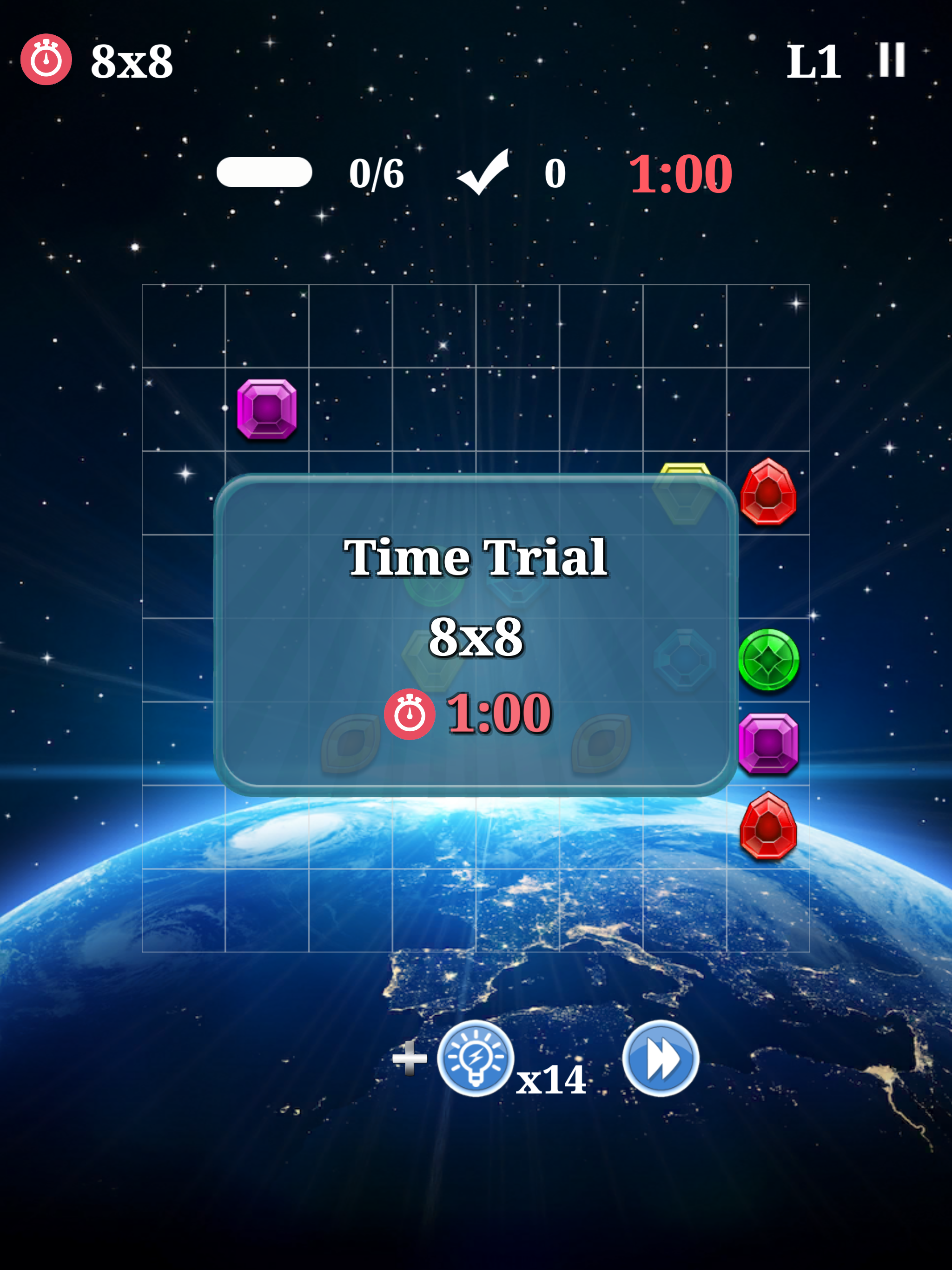 Jewel Match - Race with Aliens screenshot 13
