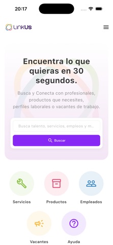 LinkUs - Busca y Conecta Screenshot 1 of 6