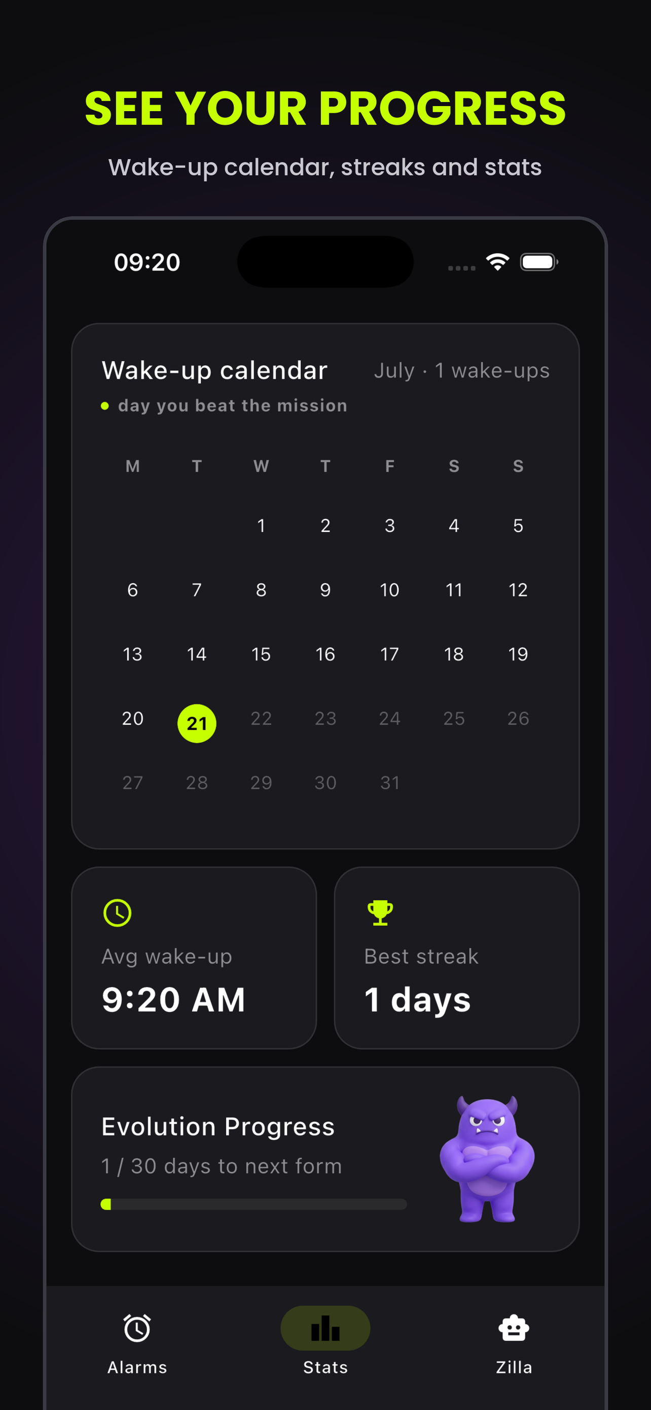 Wakezilla: Alarm & Missions screenshot 2