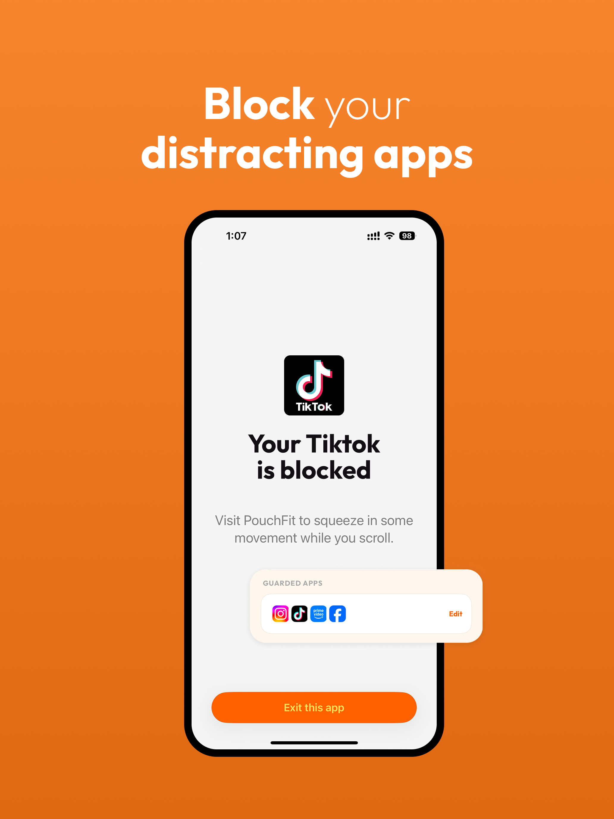 PouchFit App Blocker + Workout screenshot 12