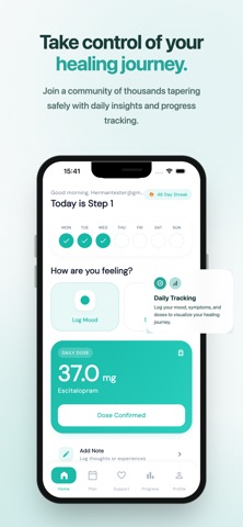 DoseDown: Antidepressant Taper iPhone screenshot