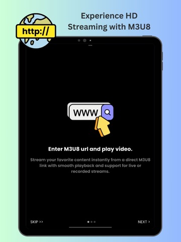 M3U8 Link Player iPad screenshot