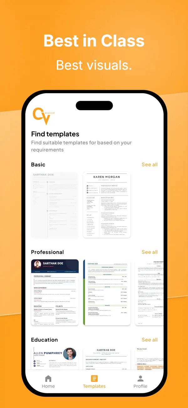 Screenshot #3 pour CV Maker - Professional Resume