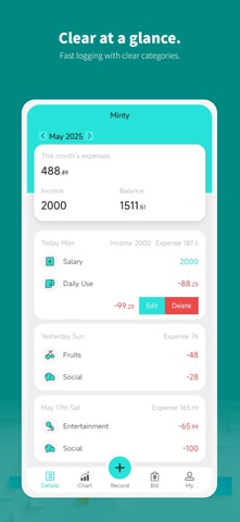 Minty - Smart Expense Tracker Screenshot 1 of 6
