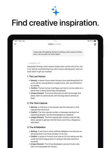 Local AI Chat - pocket iPad screenshot