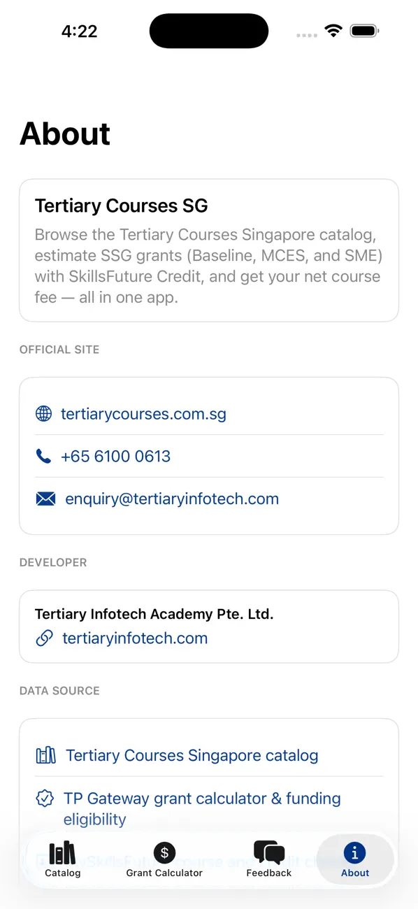 Tertiary Courses screenshot 4