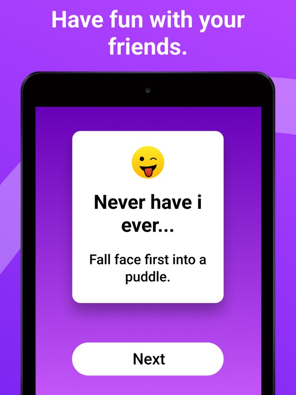 I Have Never: Fun Party iPad screenshot 2 - Entertainment app