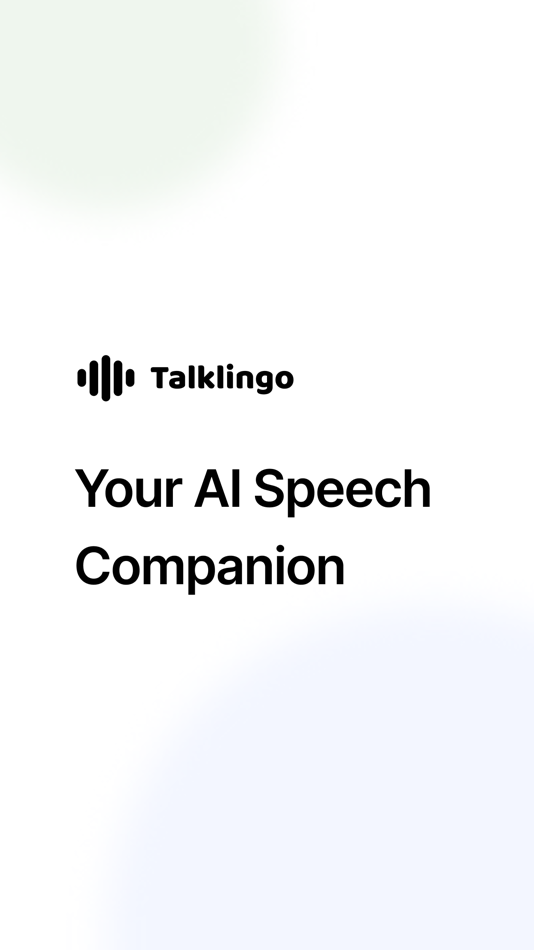 #1. TalkLingo-AI Speech Companion (iOS) 由: BlinkByte Technology Beijing Co., Ltd.