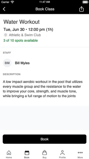 Athletic & Swim Club screenshot 3
