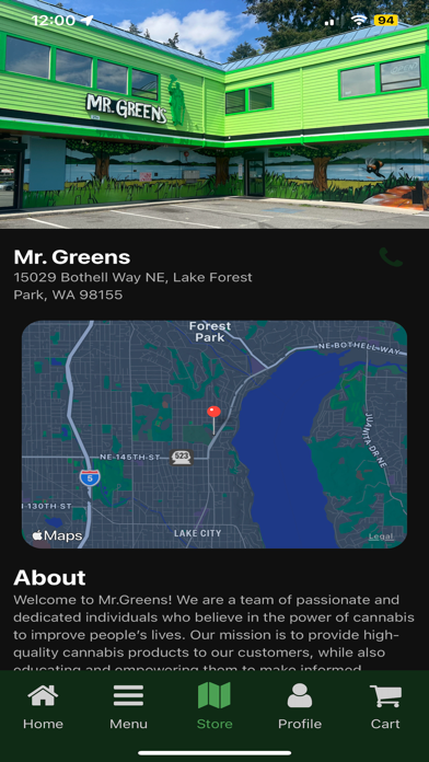 Mr. Greens Cannabis iPhone screenshot 3 - Shopping app