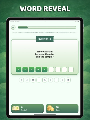 Bible Quiz Games. iPad screenshot