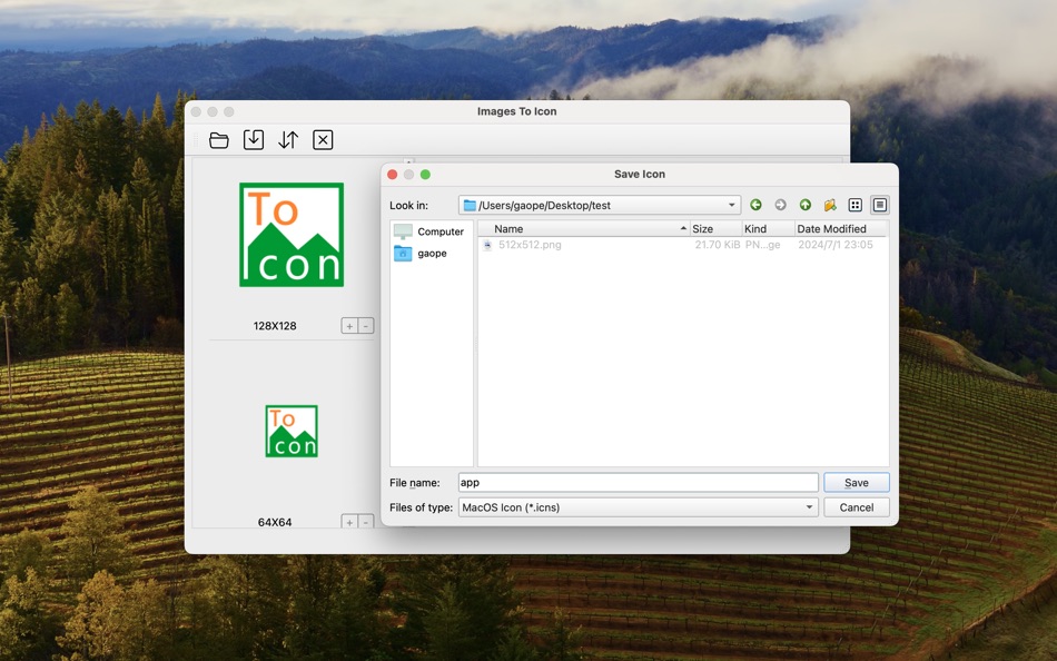 #4. Images To Icon (macOS) 由: Zhongshan Gaoping Technology Co.,Ltd.