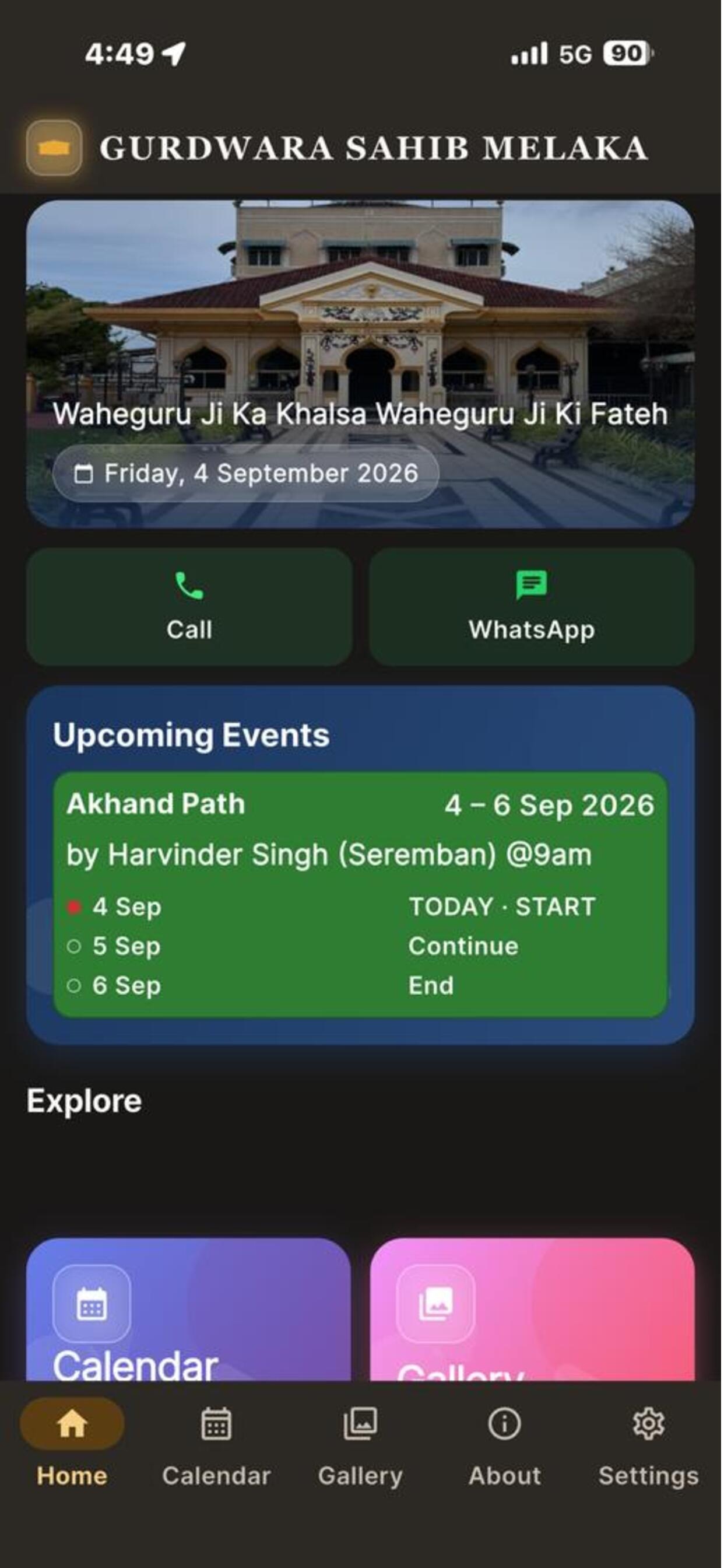 Screenshot 2 of Gurdwara Sahib Melaka