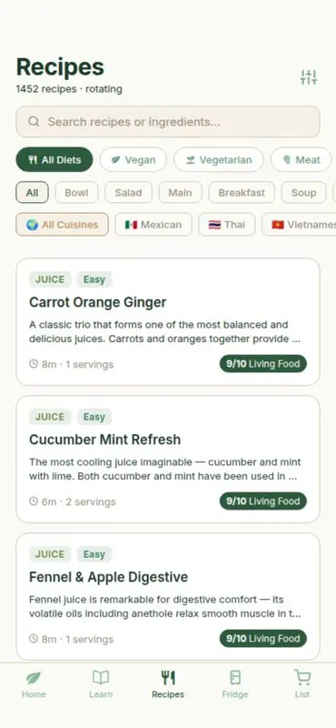 Living Foods Vitality screenshot 2 of 10
