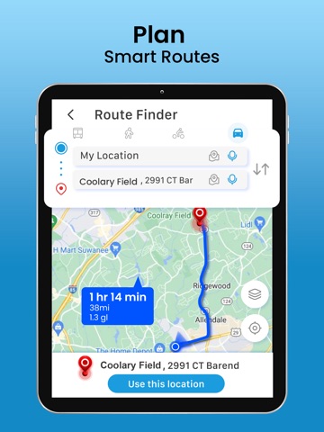 RouteFinder - Maps Navigation iPad screenshot