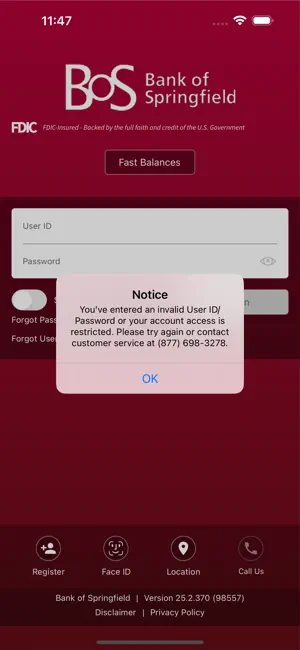 BOS Mobile Banking screenshot 1