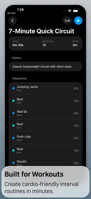 Pulse Workout Intervals screenshot 2