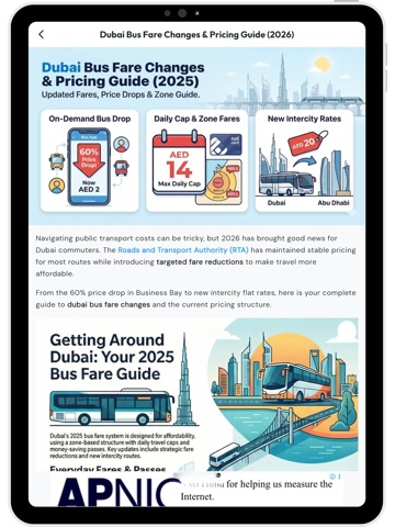Dubai Bus Route Finder iPad screenshot