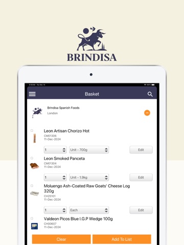 Brindisa iPad screenshot
