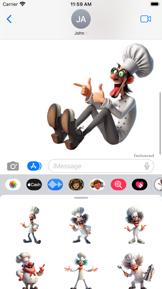 #6. Goofy Chef Stickers (iOS) Podle: Paul Scott