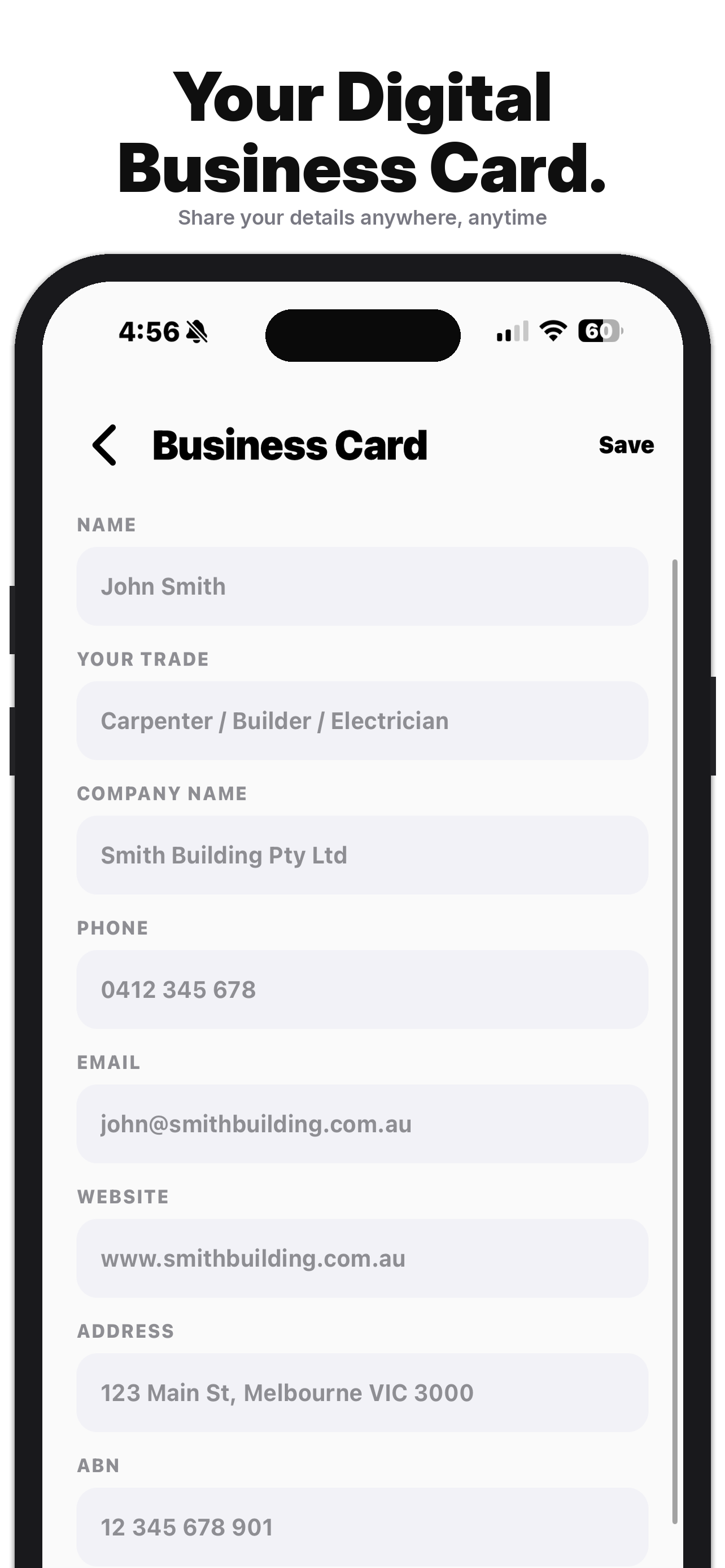 OZMAN: Tradie Cost Tracking