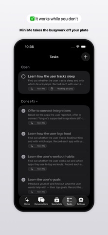 Tongue: AI Personal Assistant iPhone screenshot