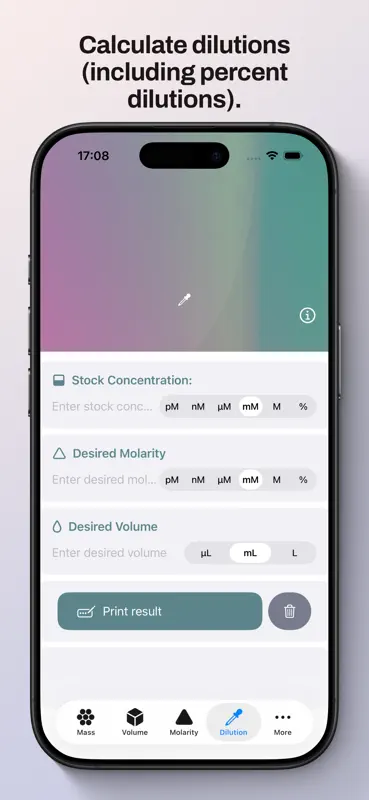 Lab Mate — Molarity & Dilution screenshot 6 of 9