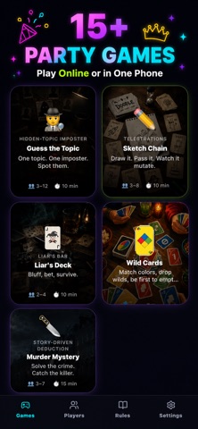 Party Games: Imposter & Cards iPhone screenshot